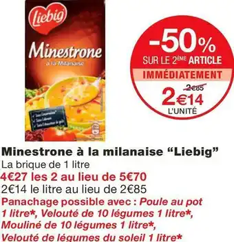 Monoprix Liebig minestrone à la milanaise offre