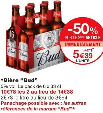 Monoprix Bud bière offre