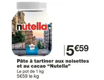 Monoprix Nutella pâte à tartiner aux noisettes et au cacao offre