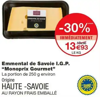 Monoprix gourmet emmental de savoie i.g.p.