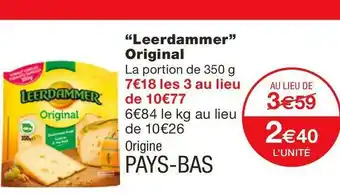 Monoprix Leerdammer leerdammer original offre