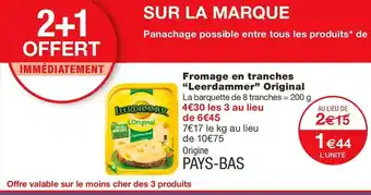Monoprix Leerdammer fromage en tranches original offre