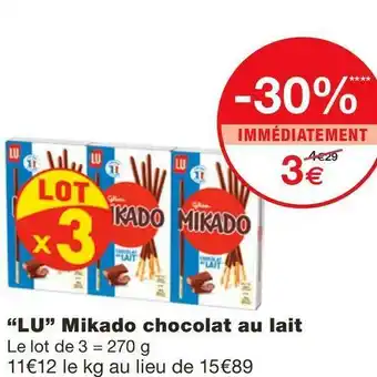 Lu mikado chocolat au lait