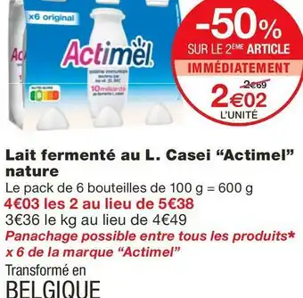 Monoprix Actimel lait fermenté au l. casei nature offre
