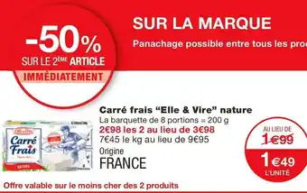 Monoprix Elle & vire carré frais nature offre