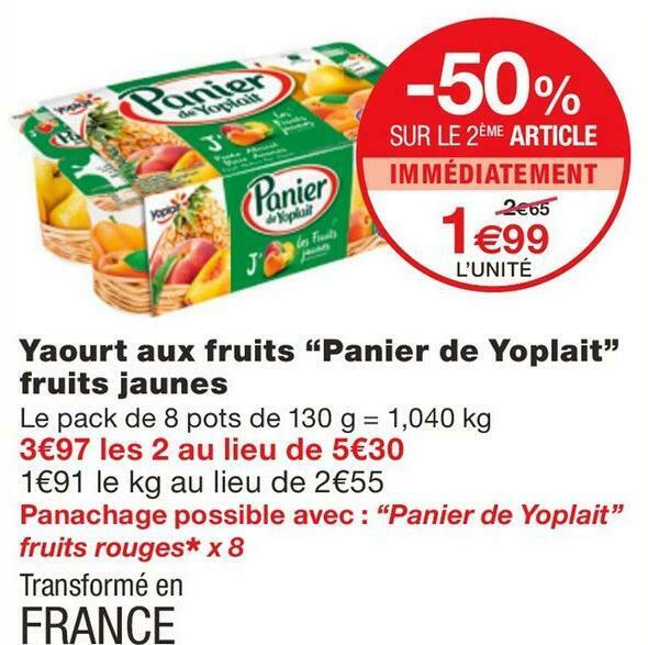 Promo Yoplait yaourt aux fruits jaunes chez Monoprix