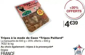 Tripes paillard tripes à la mode de caen