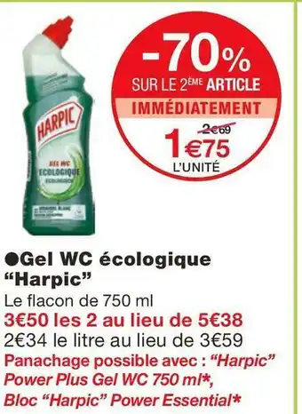 Monoprix Harpic ● gel wc écologique offre