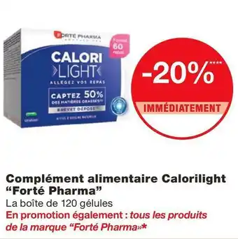 Forté pharma bon plan sur le complément alimentaire calorilight