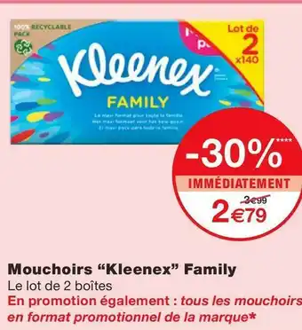 Monoprix Kleenex mouchoirs family offre