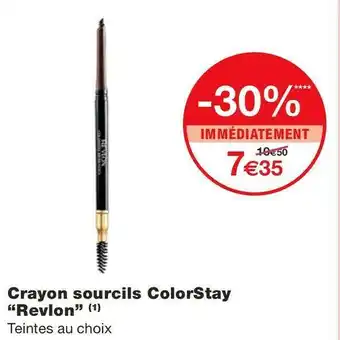 Monoprix Revlon crayon sourcils colorstay offre