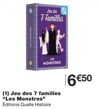 Monoprix Jeu des 7 familles “les monstres” offre