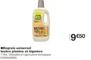 Monoprix Kb engrais universel toutes plantes et légumes offre