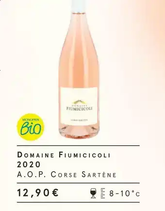 Monoprix Domaine fiumicicoli domaine fiumicicoli 2020 offre