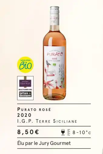 Monoprix Purato purato rosé 2020 offre