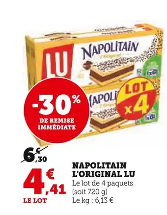 Super U Lu napolitain l'original offre