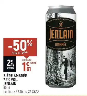 Petit Casino Jenlain bière ambrée 7,5% vol. offre