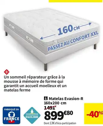 Simmons matelas ressorts ensachés évasion-r