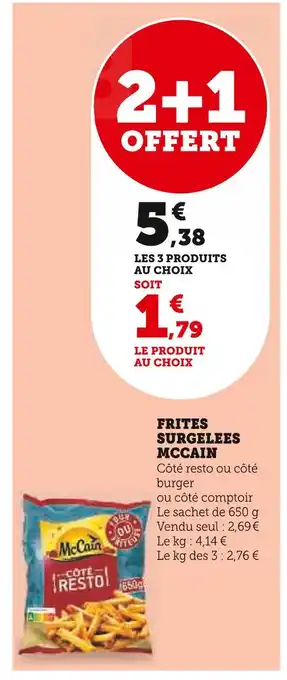 Super U Mccain frites surgelees offre