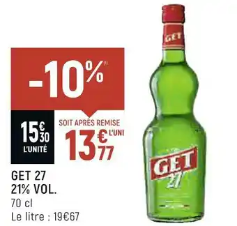 Petit Casino Get 27 get 27 21% vol. offre