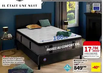 Conforama Il etait une nuit matelas ressorts béryl offre