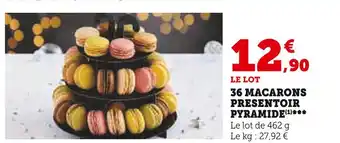 Super U 36 macarons presentoir pyramide offre