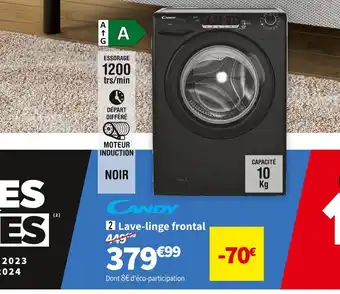 Conforama Candy lave-linge frontal offre
