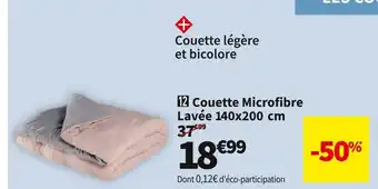 Conforama Couette microfibre lavée 140x200 cm offre