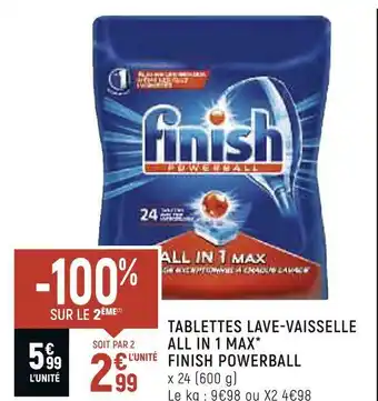 Petit Casino Finish powerball tablettes lave-vaisselle all in 1 max offre