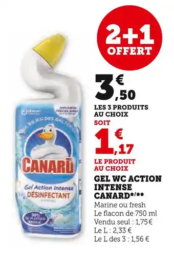 Super U Canard gel wc action intense offre