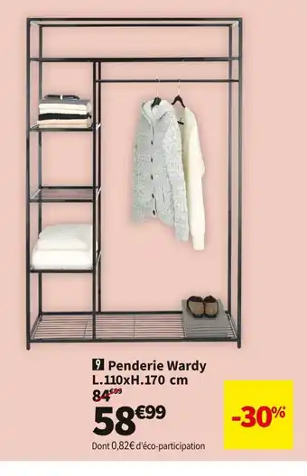 Conforama Penderie wardy h.170xl.110xp.40 cm wardy offre