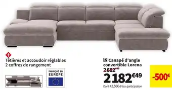 Conforama Canape d'angle convertible lorena offre