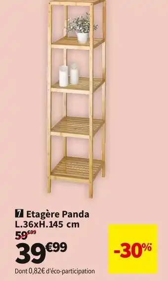 Conforama Etagère panda 5 niveaux l.36xh.145xp.36 cm offre