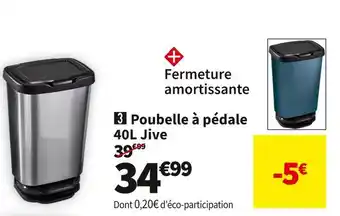 Conforama Jive poubelle à pédale 40l offre