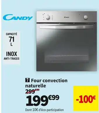 Conforama Candy  four convection naturelle fcs100 offre