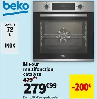 Conforama Beko four multifonction catalyse bbie12300xc offre