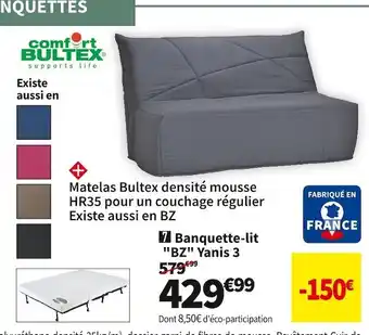 Comfort bultex banquette-lit bz yanis 3