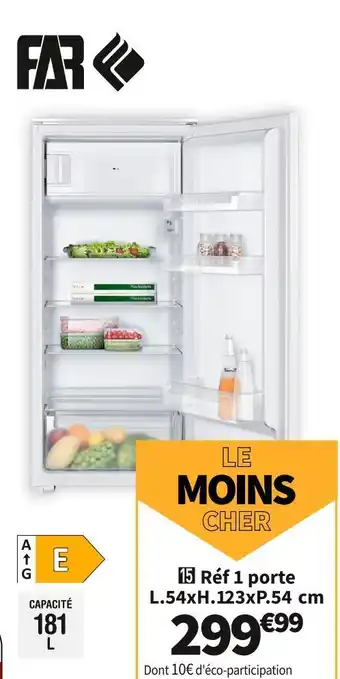 Conforama Far réf 1 porte l.54xh.123xp.54 cm rie4122181/23e-ho offre