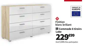 Conforama Commode 8 tiroirs lake offre