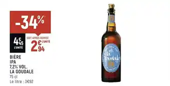 La goudale bière ipa 7,2% vol.