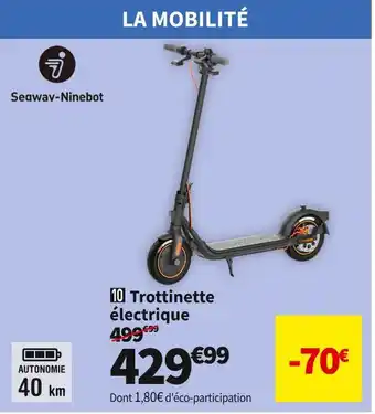 Conforama Ninebot by segway trottinette électrique f40i offre