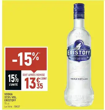 Petit Casino Eristoff vodka 37,5% vol. offre