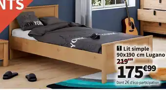 Conforama Lit simple 90x190 cm offre