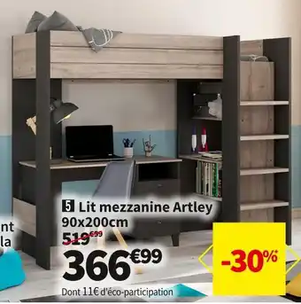 Conforama Lit mezzanine 90x200cm offre