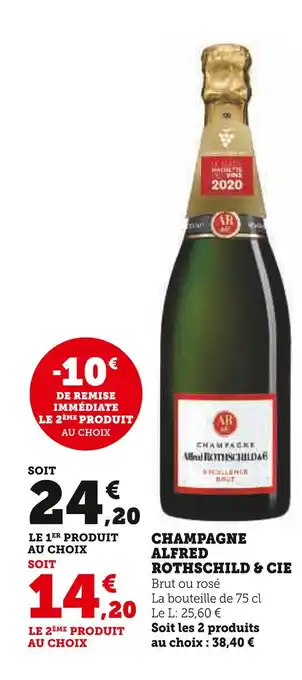U Express Alfred rothschild & cie champagne offre