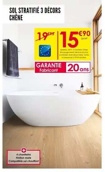 Décor Discount Sol stratifié 3 décors chêne offre