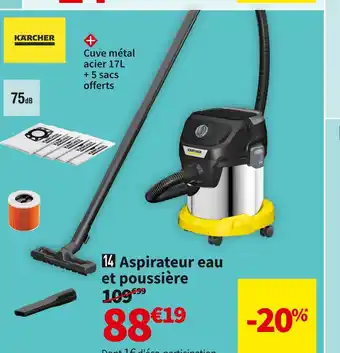 Karcher aspirateur eau et poussière kwd 3 s v-15/4/20