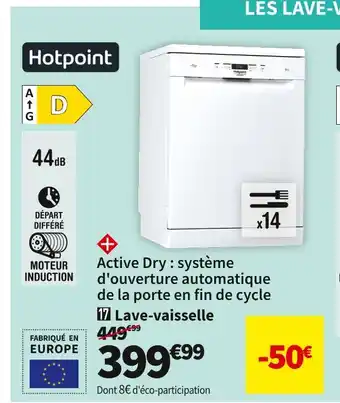 Conforama Hotpoint lave-vaisselle hcfc3b+34w offre
