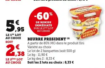 U Express President beurre offre