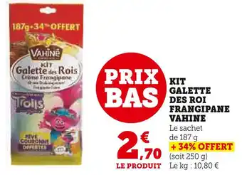 U Express Vahine kit galette des roi frangipane offre